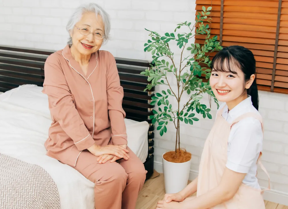 介護する様子
