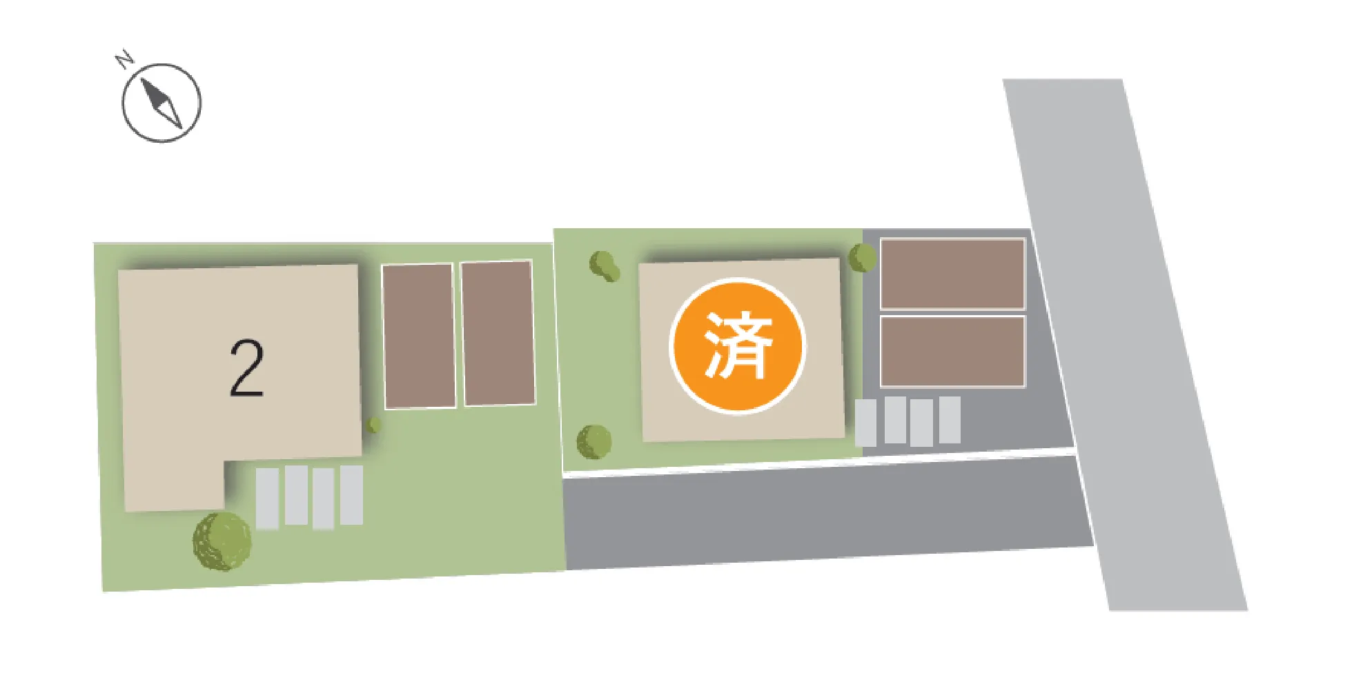 エールタウン草津志那町 2区画_区画図